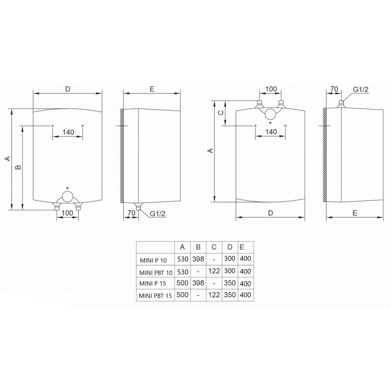Бойлер Tiki Mini P10 (U) під мийкою (GORENJE GT10 U/B9) - Зображення 4